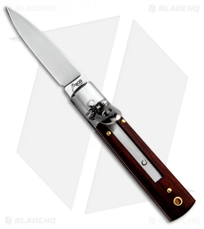 AKC Classic 6" Lever Lock Automatic Italian Knife Cocobolo (2.25" Satin) -Italian Blade Shop AKC Classic Leverlock Cocobolo BHQ 50891 ns