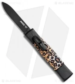 Italian Blade Shop -Italian Blade Shop AKC Concord Minion Leopard Flat Blk BP 18949 jr