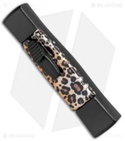 Italian Blade Shop -Italian Blade Shop AKC Concord Minion Leopard Flat Blk BP 18949 jr spine