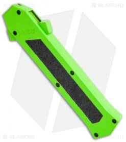 Italian Blade Shop -Italian Blade Shop AKC F 16 DA Dagger OTF Auto Neon Green Satin BHQ 113380 jr spine