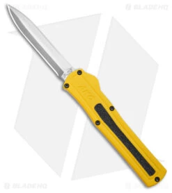 Italian Blade Shop -Italian Blade Shop AKC F20 DA OTF AK Dagger yellow Alum 3in Satin BHQ 178761 td