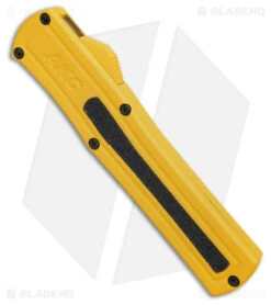 Italian Blade Shop -Italian Blade Shop AKC F20 DA OTF AK Dagger yellow Alum 3in Satin BHQ 178761 td spine