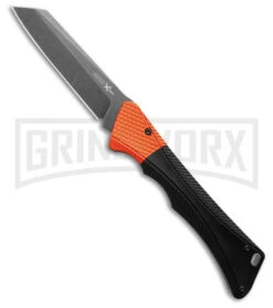 Italian Blade Shop -Italian Blade Shop AKC Smarty AK Black w Orange Bolster 3in BSW BHQ 184665 td large