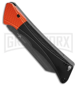 Italian Blade Shop -Italian Blade Shop AKC Smarty AK Black w Orange Bolster 3in BSW BHQ 184665 td spine large