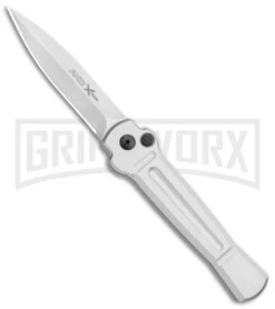 Italian Blade Shop -Italian Blade Shop AKC X treme Ace Auto Silver Satin BHQ 113920 jr large